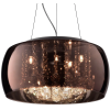 PENDENTE / PLAFON SOHO CROMADO TRANSPARENTE E COBRE (D)40CM (A)23CM 5XG9 125W - PD002CO