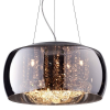 PENDENTE / PLAFON SOHO CROMADO E TRANSPARENTE (D)50CM (A)28CM 6XG9 150W - PD001CR