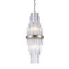 PENDENTE SANSA DOURADO E TRANSPARENTE (D)20.5CM (A)55CM 2XE14 80W - MR007