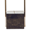 BASE PARA ABAJUR QUADRATTO NIQUELADO E PRETO (C)13CM (L)15CM (A)50CM 1XE27 40W - GL020N