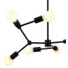 PENDENTE LEBLON PRETO (D)75CM (A)123CM 7XE27 280W - RM002B