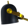 ABAJUR JUJU PRETO E DOURADO (C)5CM (L)18CM (A)43CM 1X40W BOLINHA