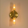 ARANDELA CAIENA DOURADO E BRANCO (C)10CM (L)12CM (A)28CM 2XG9 50W - HP003