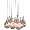 PENDENTE DROP CROMADO E TRANSPARENTE (C)31CM (L)31CM (A)21CM 9XG4 180W - HO1370B