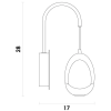 ARANDELA GUTE CROMADO E TRANSPARENTE (C)15,5CM (L)11CM (A)26,5CM 1X4,8W 3000K 288LM LED