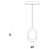 PENDENTE GUTE CROMADO E TRANSPARENTE (D)9CM (A)14CM 1X4,8W 3000K 288LM LED