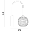 ARANDELA LUCE DOURADO E TRANSPARENTE (C)18CM (L)12CM (A)27CM 1X4,2W 3000K 252LM LED