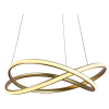 PENDENTE NODO DOURADO (D)50CM (A)15CM 1X36W 3000K 1188LM LED