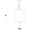 PENDENTE KIRA DOURADO E TRANSPARENTE (D)28CM (A)56CM 1X1W 3000K 300LM LED