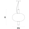 PENDENTE KIRA DOURADO E TRANSPARENTE (D)36CM (A)45CM 1X1W 3000K 300LM LED