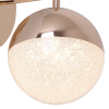 ARANDELA MEDIA LUNA DOURADO E TRANSPARENTE (C)18CM (L)12CM (A)27.5CM 1X6W 3000K 300LM - HM004