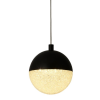 Pendente Media Luna Preto e Transparente (d)12cm (a)13.5cm 1x6w 3000k 300lm - HM003B