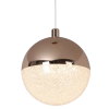 PENDENTE MEDIA LUNA DOURADO E TRANSPARENTE (D)12CM (A)13CM 1X6W 3000K 300LM - HM003