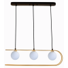 PENDENTE BEAT PRETO E DOURADO (C)68CM (L)12CM (A)18CM  3X75W   G9