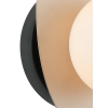 ARANDELA IBIRA PRETO / DOURADO E BRANCO (C)14CM (L)13CM (A)25CM 1XG9 25W - HL015