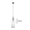 PENDENTE GURI BRONZE E PRETO E TRANSPARENTE (D)25CM (A)23CM 1XE27 40W - HL007