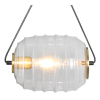 PENDENTE LAMPARINA DOURADO E TRANSPARENTE (C)31.5CM (L)20.3CM (A)20.3CM 1XE - HC013