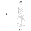 BASE PARA ABAJUR MURANO CROMADO E FUME (D)16CM (A)50CM 1X40W E27