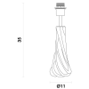 BASE PARA ABAJUR MURANO CROMADO E FUME (D)11CM (A)35CM 1X40W E27