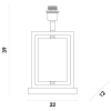 BASE PARA ABAJUR LITHOS BRANCO E DOURADO (C)22CM (L)12CM (A)39CM 1X40W E27