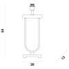 BASE PARA ABAJUR TASA NICKEL (C)2CM (L)13CM (A)55CM 1X40W E27