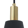 PENDENTE PIPE DOURADO E PRETO (D)12CM (A)19.5CM 1XE14 40W - ME001