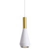 PENDENTE PITUCO BRANCO E DOURADO E BRANCO (D)9CM (A)26CM 1XGU10 10W - ML016GW