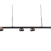 PENDENTE OTO PRETO E ROSE GOLD (C)140CM (L)10CM (A)6CM  6X5W 3000K 3100LM LED