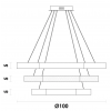 PENDENTE HEX DOURADO E TRANSPARENTE (D)60 + 80 + 100CM (A)3,5CM 3X3+4+5W 3000K 5550LM LED
