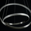 PENDENTE OCA NICKEL E TRANSPARENTE (D)60 + 40CM (A)4CM 32W +22W 3000K 2970LM - GD002NK