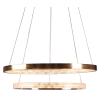 PENDENTE OCA DOURADO E TRANSPARENTE (D)60+40CM (A)4CM 32W + 22W 3000K 3168LM - GD002