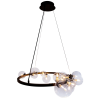 PENDENTE VERSUS PRETO E TRANSPARENTE (D)85CM 14X7W G9