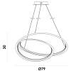 PENDENTE INFINI PRETO (D)79CM 1X61W 3000K 1800LM LED
