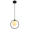 PENDENTE SFERA PRETO (D)26CM (A)3CM 5X5W G9