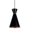 PENDENTE SET PRETO E COBRE (D)18CM (A)3.5CM 1X40W E27