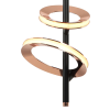 PENDENTE GINGA ROSE GOLD E PRETO (D)23.5CM (A)52CM 1X 4,3W + 2X 6,1W 3000K 82 - BB012