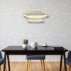 PENDENTE HEX DOURADO E TRANSPARENTE (D)60 + 40CM (A)3.5CM 30W + 20W 3000K 2550LM - GD005