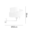 ARANDELA SPIROS D 25CM X 20CM 1XE27 127V / 220V BRANCO - EY004