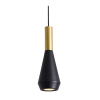 PENDENTE PITUCO DOURADO E PRETO E PRETO (D)9CM (A)26CM 1XGU10 10W - ML016GB