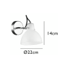 ARANDELA BAR COBRE E BRANCO (C)14CM (L)22CM (A)17CM 1XG9 40W - OP058A