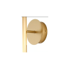 ARANDELA PETRA DOURADO E TRANSPARENTE (C)11CM (L)12CM (A)42CM 1X3W 3000K 150LM - OC004S
