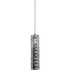 PENDENTE SONATA D 6CM X 21CM  1XG4 220V CROMADO E TRANSPARENTE