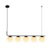 PENDENTE PETIT POA CROMO NEGRO E BRANCO (C)98CM (L)15CM (A)28CM 5XE27 BOLIN - SQ002B