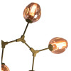 PENDENTE ORBE DOURADO E CHAMPAGNE (C)100CM (L)40CM (A)95CM 7XE27 280W - KY001MG