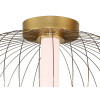 PLAFON DE SOBREPOR LANTERNA DOURADO E BRANCO (D)40CM (A)25CM 1X12W 3000K 60 - HC011
