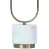 BASE PARA ABAJUR OVALE BRONZE E BRANCO (D)16CM (L)14CM (A)56CM 1XE27 40W - GL019G