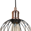 PENDENTE CAGE COBRE E PRETO (D)18CM (A)22CM 1XE27 40W - JY010