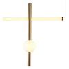 PENDENTE BOSSA NOVA DOURADO E BRANCO (D)12CM (L)90CM (A)60CM 20W + 7W 3000K 1350LM - OC007