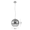 PENDENTE BOCCI CROMADO E FUME (D)30CM 1XE27 40W - OD037SM