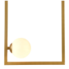 PENDENTE BALANÇO DOURADO E BRANCO (D)30CM (A)60CM 3XG9 75W - TR004